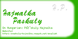 hajnalka paskuly business card